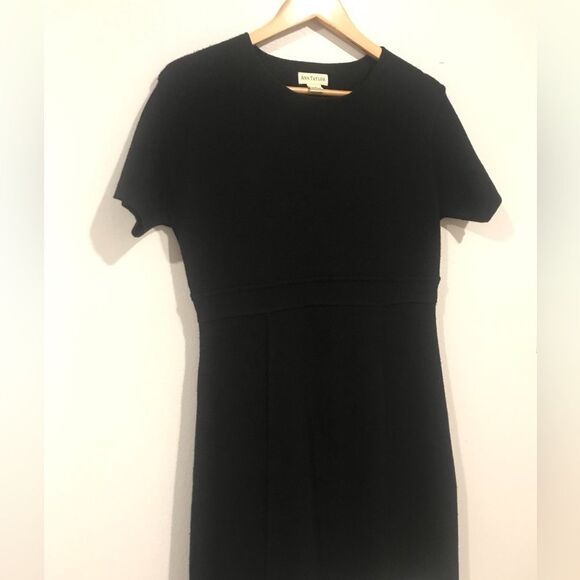 Ann Taylor wool dress Classic Black closet staple timeless academic women’s M - Picture 5 of 7
